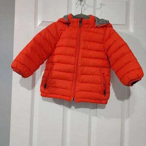 Baby Gap Orange to Gray Reversible Puffer Jacket in Size Toddler 2 Years